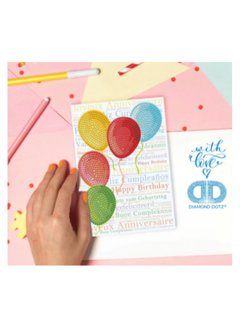 BALLOONS ON HIGH GREETING CARD 12.6 X 17.7