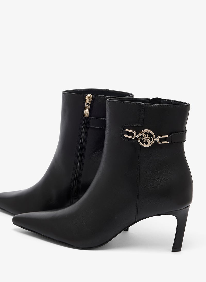 GUESS Leather stiletto boots PAISLIE - Image 4