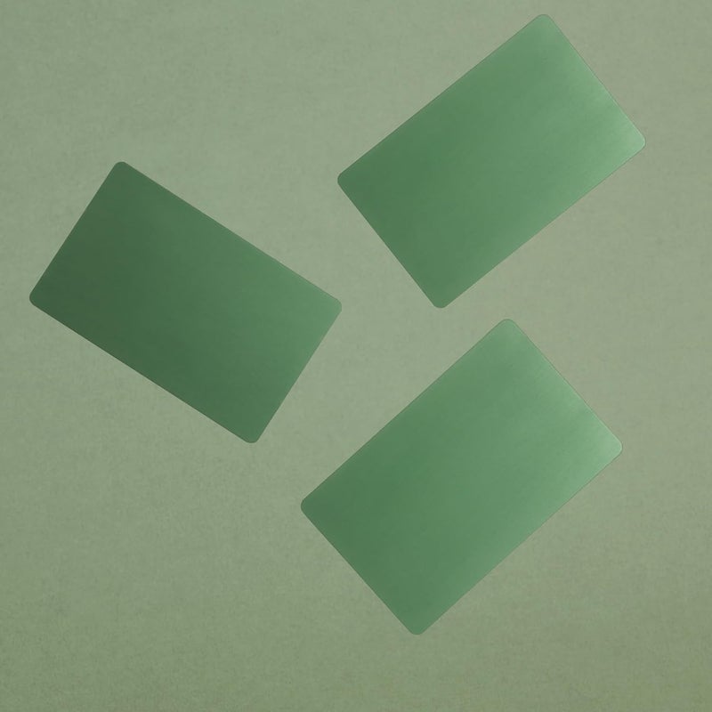 OESDLTD Thick Aluminum Metal Business Cards Anodized Aluminum 86 X 54 X 0.8mm 15 pcs Include Protector Sleeves (Deep Forest Green) - Image 4