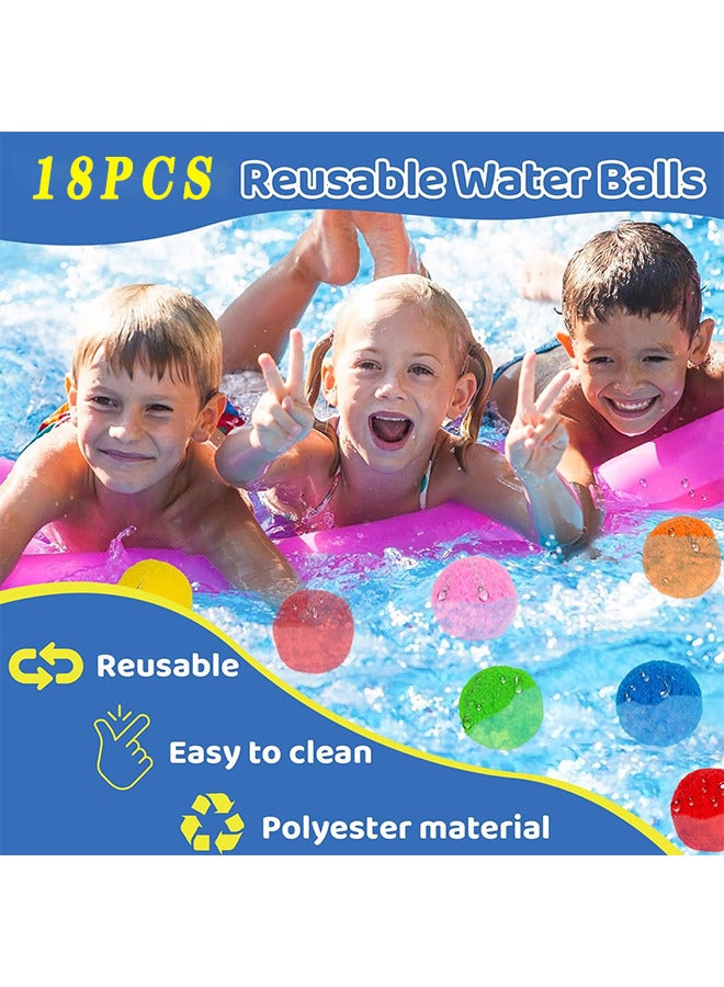 Depend 18PCS Reusable Water Balls Water Soaker Balls For Outdoor Toys And Games, Beach Balls For Kids And Teens Boys And Girls, Summer Activities Balls For Pool And Backyard Fun - Image 2