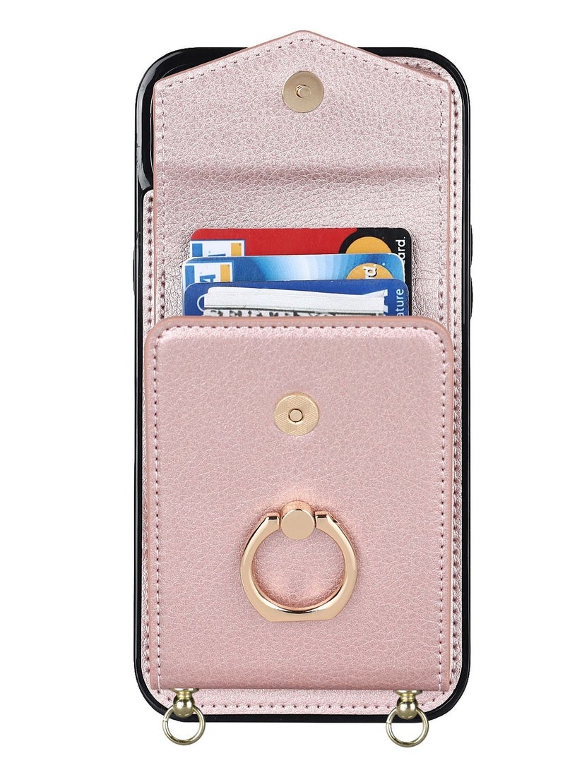 Suteni Back Cover Leather Hidden Card Slots Phone Case for iPhone - Image 2
