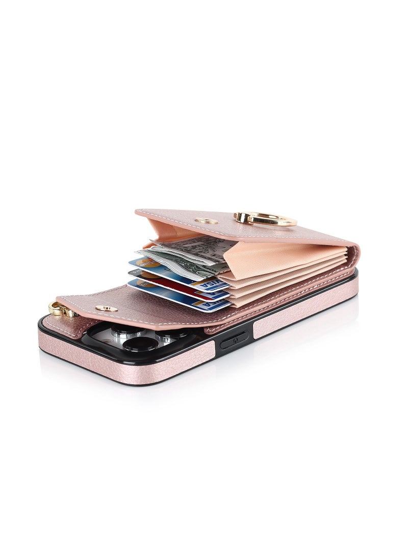 Suteni Back Cover Leather Hidden Card Slots Phone Case for iPhone - Image 3