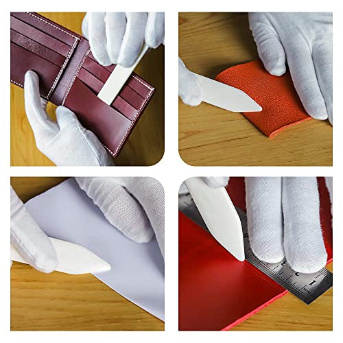 WUTA Bone Folder Genuine 2Pcs Cattle Bone Paper Creaser Scrapbooking Tool for DIY Handmade Burnishing Bookbinding Cards and Paper Crafts - Image 4
