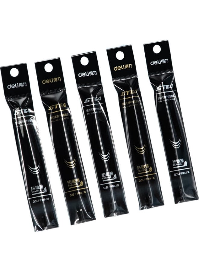 Deli Erasable Retractable Gel Pen Refills, 0.5Mm Bullet Tip, Signature Pen Ink Refills, Black, 20 Pieces/Box, Gt164 - Image 2