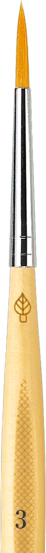 da Vinci Student Series 303 Junior Paint Brush, Round Elastic Synthetic with Lacquered Non-Roll Handle, Size 3 - Image 2