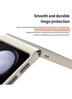 araree araree Aero Flex Samsung Galaxy Z Flip 6 Case with Hinge Protection Protective Slim Cover Protective Body (PC) with Hinge Protector TPU Compatible with Samsung Galaxy Z Flip 6 5G - Cream  - Image 5