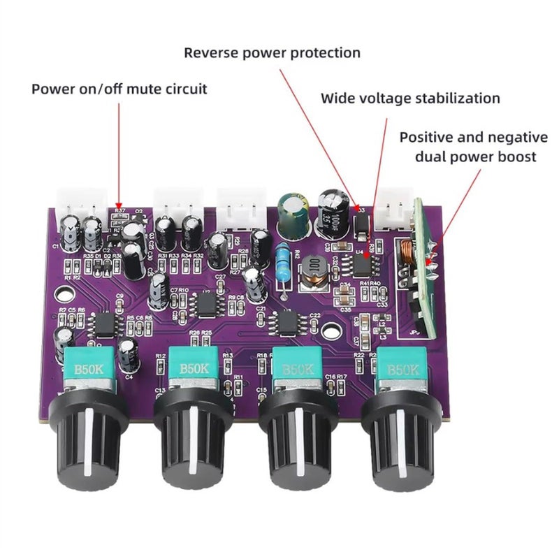 HiFi NE5532 Preamplifier Board With Output And Mute Circuit For Sound Equipment And Power Amplifiers - Image 3