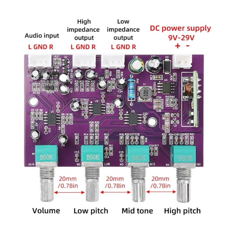 HiFi NE5532 Preamplifier Board With Output And Mute Circuit For Sound Equipment And Power Amplifiers - Image 4