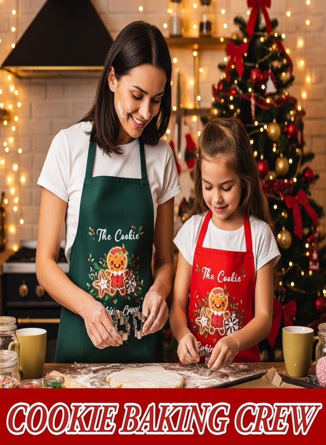 Jecery Kitchen Apron Merry Christmas Apron for Women Cute Washable Xmas Cooking Costume Accessories(6 Pcs,Cookie) - Image 5