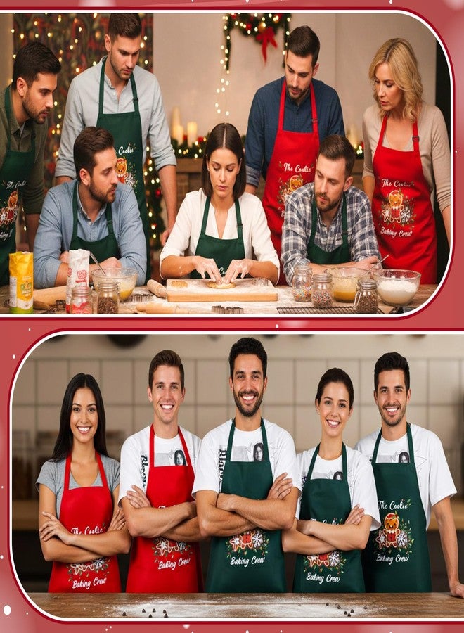 Jecery Kitchen Apron Merry Christmas Apron for Women Cute Washable Xmas Cooking Costume Accessories(6 Pcs,Cookie) - Image 3