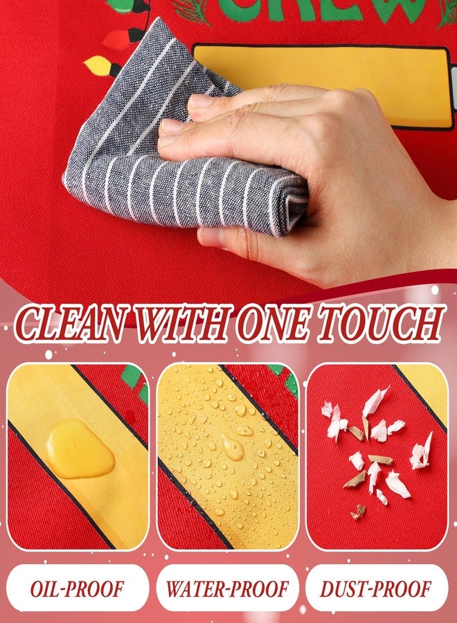Jecery Kitchen Apron Merry Christmas Apron for Women Cute Washable Xmas Cooking Costume Accessories(6 Pcs,Cookie) - Image 4