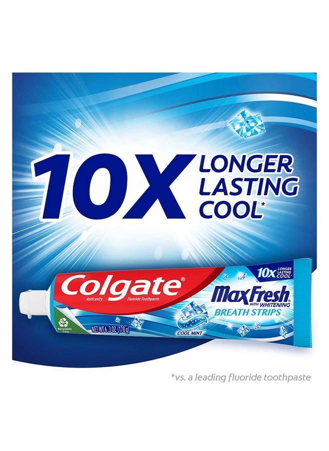 Colgate - Olgate Max Fresh With Whitening Breath Strips Cool Mint 5Pack 7.3 Ounces - Image 1