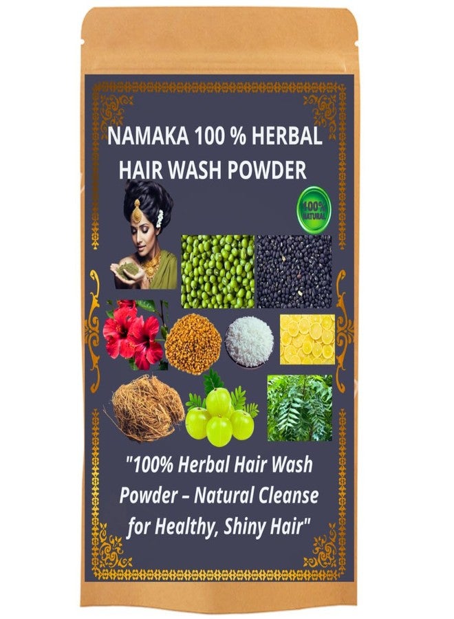 NAMAKA 100% Herbal Hair Wash Powder 250 Gram- Natural,Rice Flower, Green Gram, Black Gram, Vetiver, Fenugreek, Hibiscus, Neem & Lemon | No Preservatives - Image 1