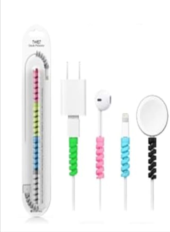 Cable Protector Silicone Bobbin Winder Wire Cord Cable Spiral Cable Protector Saver Cover for Earphone Mouse USB Charger Wire Charger Cable for phone Cell Phone USB Charger Cable Accessor