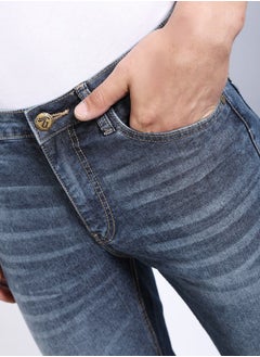 The Indian Garage Co Men Slim Fit Solid Mid-Rise Stretchable Jeans  - Image 4