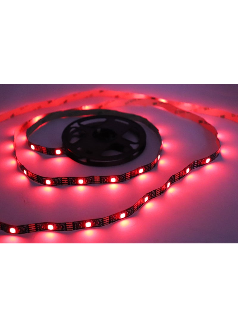 Teso - LED Sound Sync Strip Light 2M Multicolor with Remote Control, USB Powered, Ideal for TV Backlighting, Gaming Room, Bedroom, Indoor Decor and Desktop Computer Decoration - Image 1