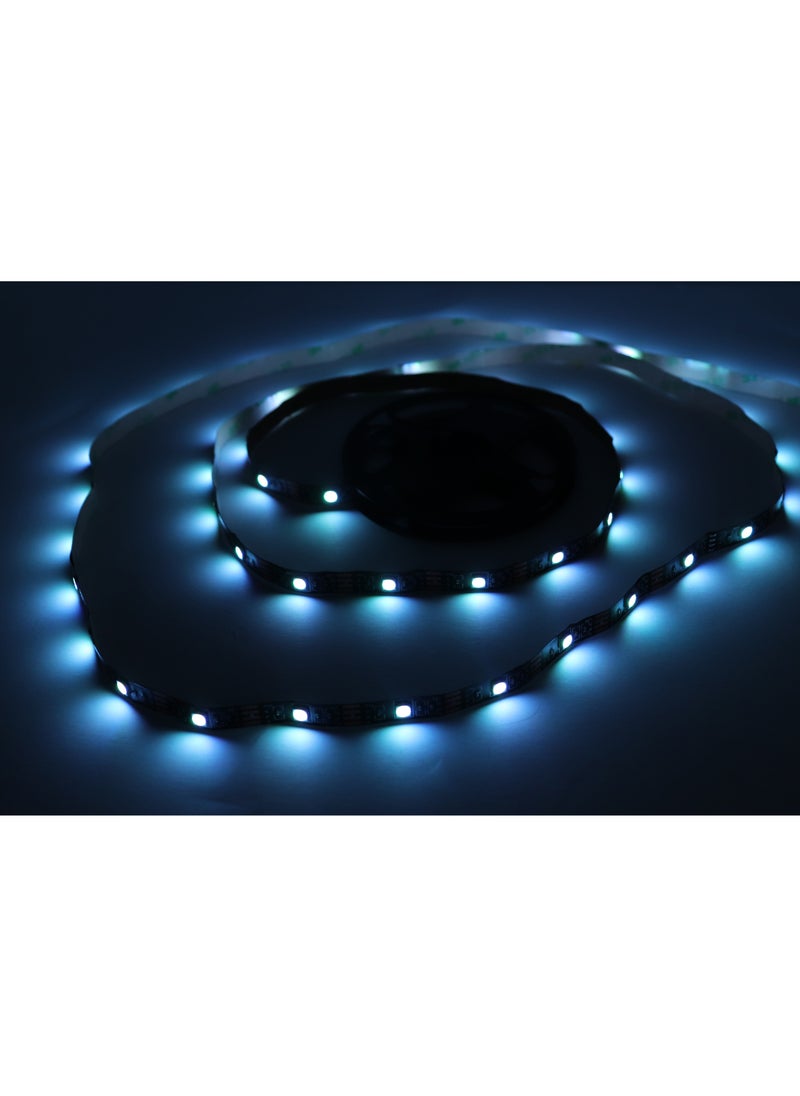 Teso - LED Sound Sync Strip Light 2M Multicolor with Remote Control, USB Powered, Ideal for TV Backlighting, Gaming Room, Bedroom, Indoor Decor and Desktop Computer Decoration - Image 1