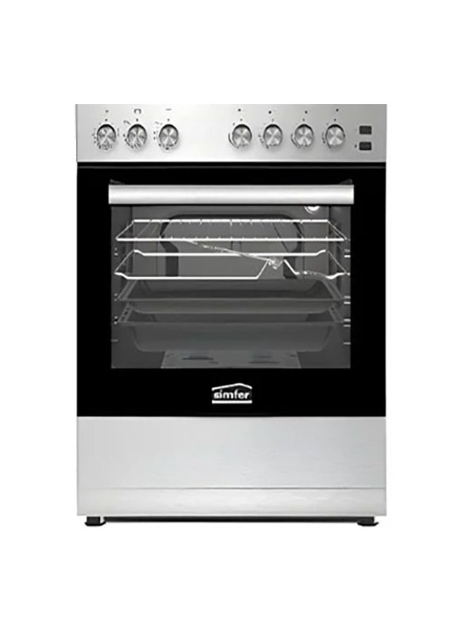 Simfer 4 Burners Gas Cooker, 60x60 cm, Full Safety, Timer, Self Ignition,  Turkish, Self-igniting Oven, Steel | F6402SGRIM-SMF01  - Image 3