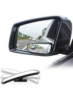 Blind Spot Mirror Rectangular, HD Glass Convex Lens Frameless Adjustable Blind Spot Mirror