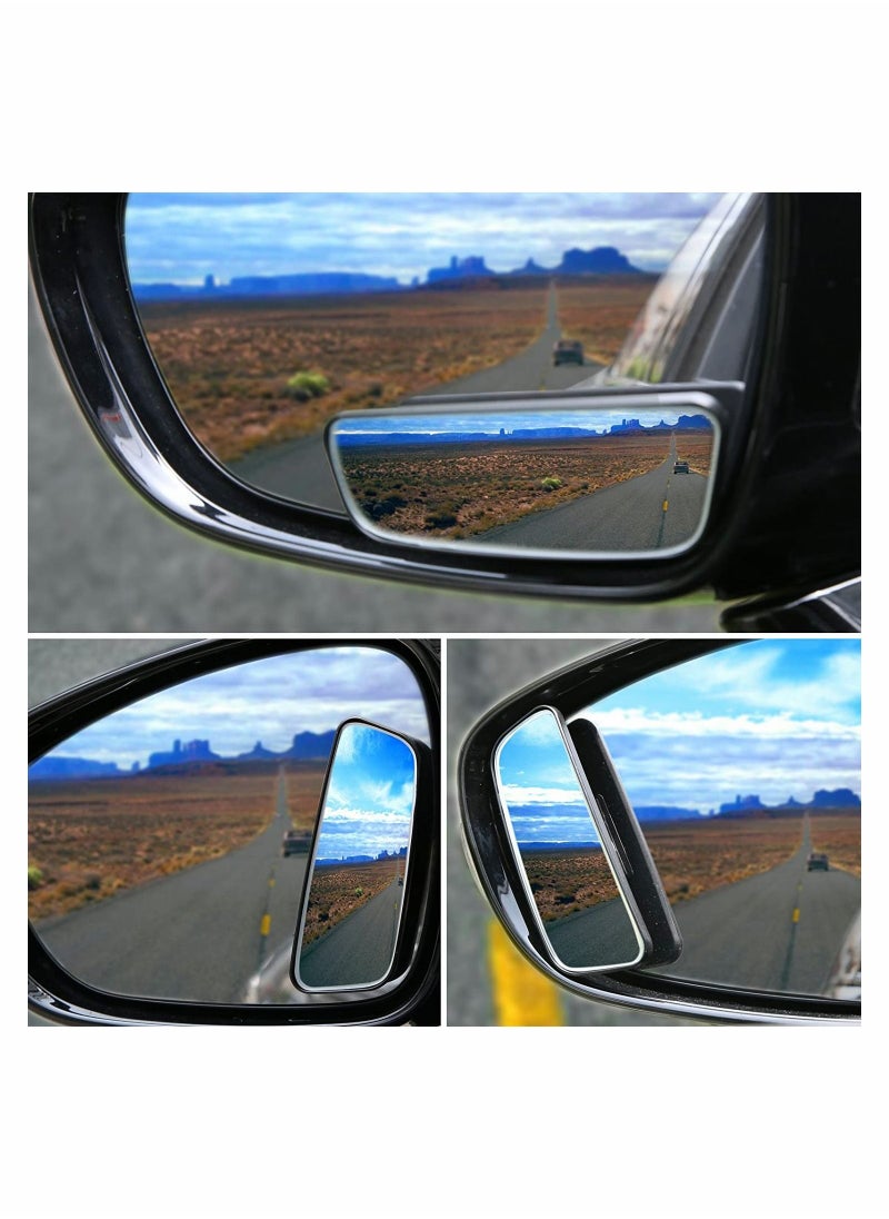 KASTWAVE - Blind Spot Mirror Rectangular, HD Glass Convex Lens Frameless Adjustable Blind Spot Mirror - Image 1
