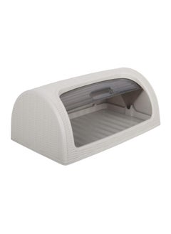 dunya Plastic Bread Box with Swivel Top Food Storage BPA Free Grey  - Image 1