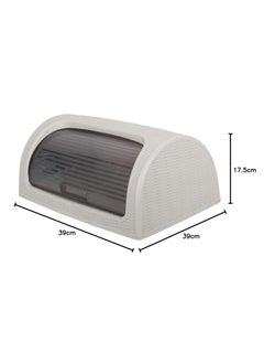 dunya Plastic Bread Box with Swivel Top Food Storage BPA Free Grey  - Image 4