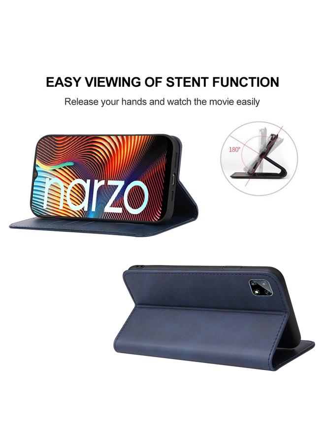 S-TOP Case For Realme Narzo Magnetic Closure Leather Phone Case - Image 4