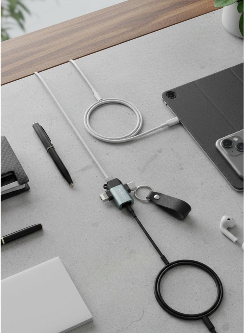 Yesido 3-in-1 Universal Adapter – Lightning, Micro USB & Type-C Connectors, OTG Function, High-Speed USB 3.0 Data Transfer, Durable Aluminum Alloy Body, Compact & Portable - Image 5