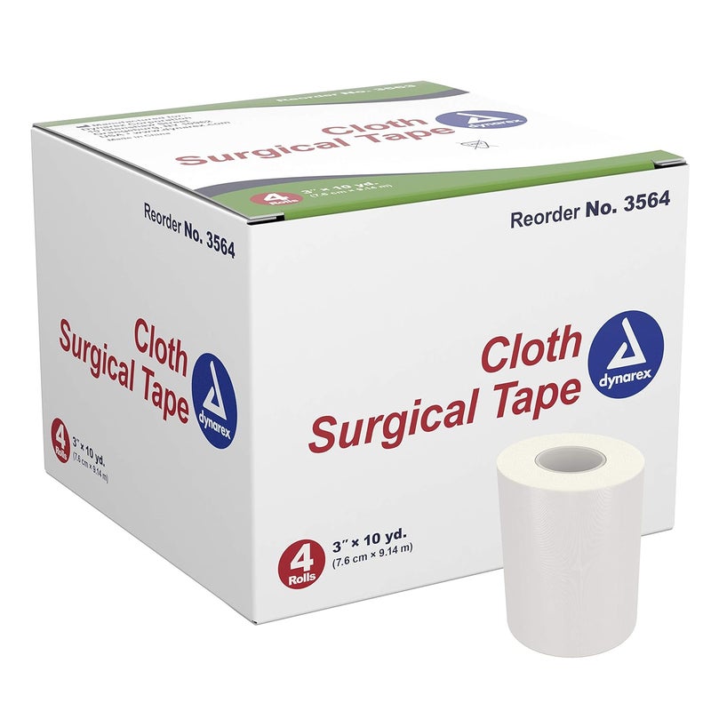 Dynarex Dynarex Cloth Surgical Tape 3" x 10 yds 12/4/Cs 