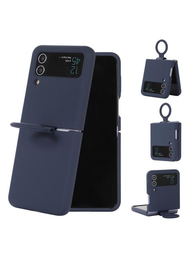 اس-توب جراب لهاتف Samsung Galaxy Flip 4 مصنوع من السيليكون مع مشبك حلقي مدمج - Image 1