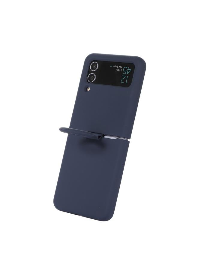 اس-توب جراب لهاتف Samsung Galaxy Flip 4 مصنوع من السيليكون مع مشبك حلقي مدمج - Image 4