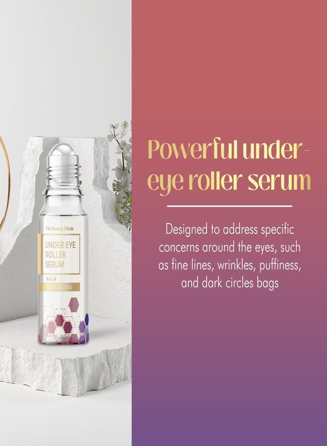 The Beauty Elixir Beauty Elixir Retinol Under Eye Roller Serum - Anti-Aging, Reduces Puffiness & Brightens Eyes - Dermatologist Tested, Clean Beauty & Natural Ingredients for All Skin Types - 1 Fl. Oz - Image 2