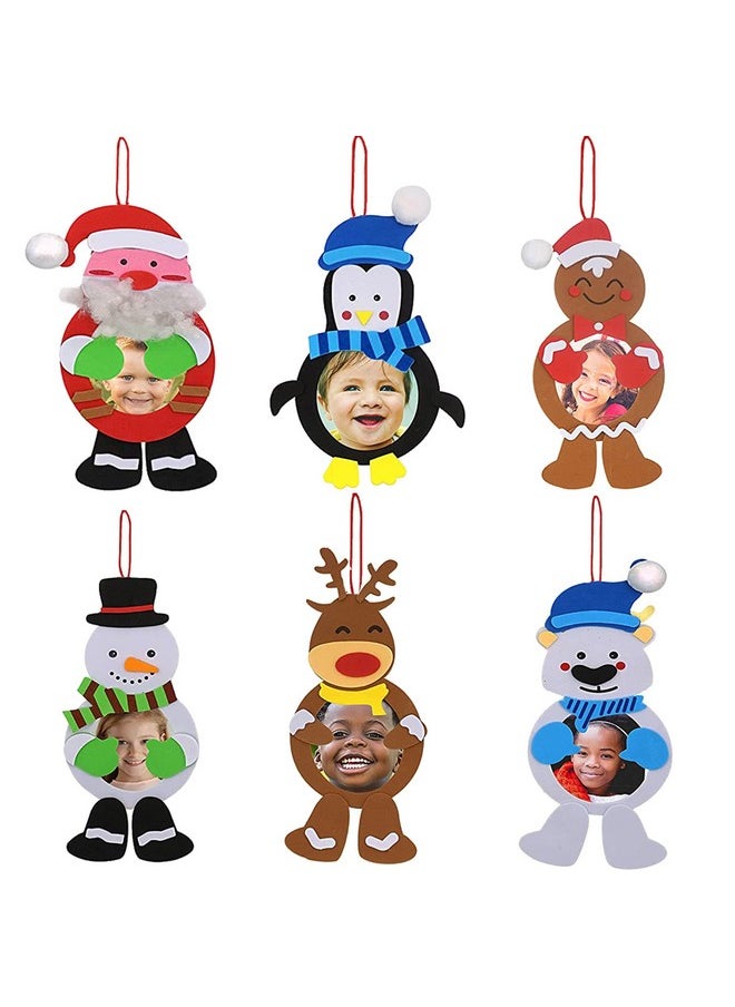 4E's Novelty 4E's Novelty Foam Kids Christmas Picture Frame Ornament Craft (12 Pack) Bulk Christmas Crafts for Kids Ages 4-8, 8-12 & Toddlers DIY Party Acitvity  - Image 1