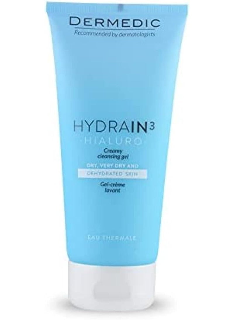 ديرميدك جل التنظيف الكريمي هيدرين 3 هيالورو من ديرميديك 200 مل - Image 3
