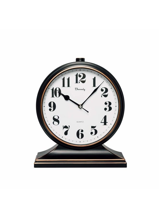 Beesealy Winnie Table Clock-Modern Table Clock Silent-Non-Ticking 10-inch dial, Clear and Easy to Read, Used for Living Room, Bedroom Decoration - Image 1