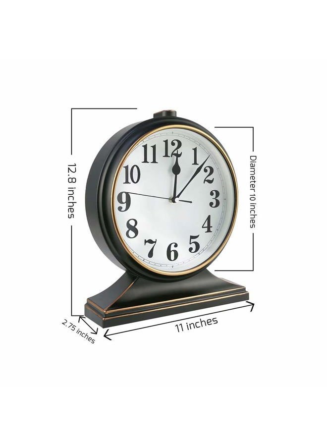 Beesealy Winnie Table Clock-Modern Table Clock Silent-Non-Ticking 10-inch dial, Clear and Easy to Read, Used for Living Room, Bedroom Decoration - Image 4