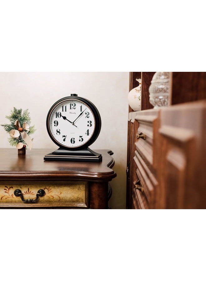 Beesealy Winnie Table Clock-Modern Table Clock Silent-Non-Ticking 10-inch dial, Clear and Easy to Read, Used for Living Room, Bedroom Decoration - Image 3