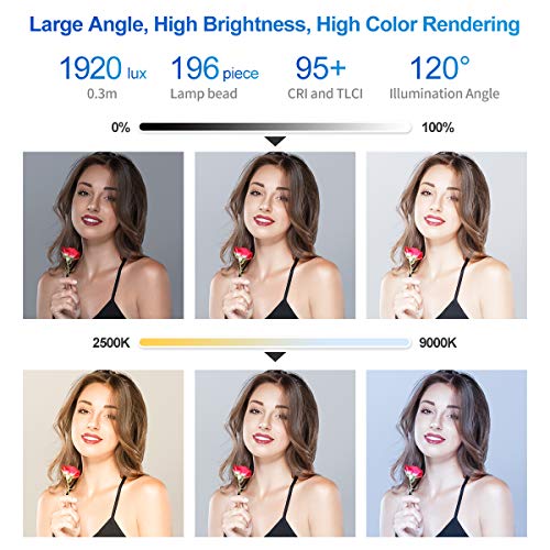 VIJIM VL196 RGB LED Video Light with Adjustable Stand,2500K-9000K Full Color 20 Lighting Effect Modes Ultra Bright Lighting with Soft Light Board and Honeycomb Frame, Black, (2206) - Image 3
