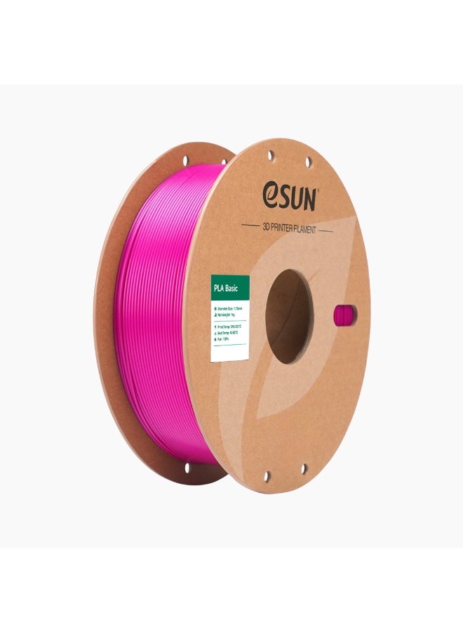 eSUN PLA خيوط أساسية 1.75 مم، خيوط طابعة ثلاثية الأبعاد PLA أساسية، دقة الأبعاد +/- 0.03 مم، 1 كجم بكرة (2.2 رطل) خيوط طباعة ثلاثية الأبعاد للطابعات ثلاثية الأبعاد، أرجواني
