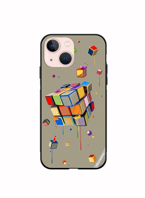 Protective Case Cover For Apple iPhone 14 Plus Dice Design Multicolour