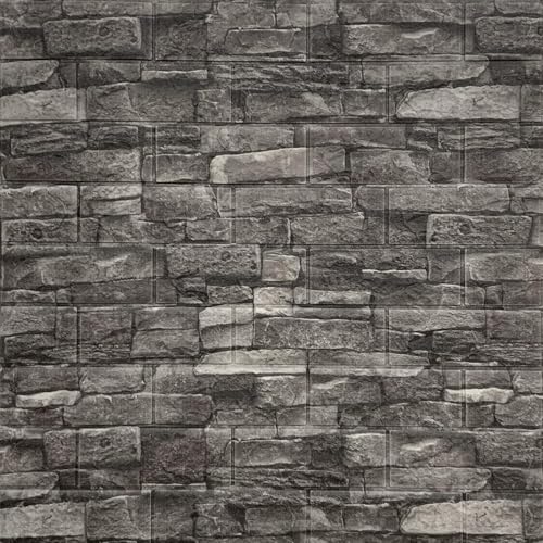 Barebeauty Wall Stickers Wallpaper PE Foam Brick Design DIY Decal (70 x 77 cm) 3D Frames PVC DIY Self Adhesive (Pack of 05) - Image 1