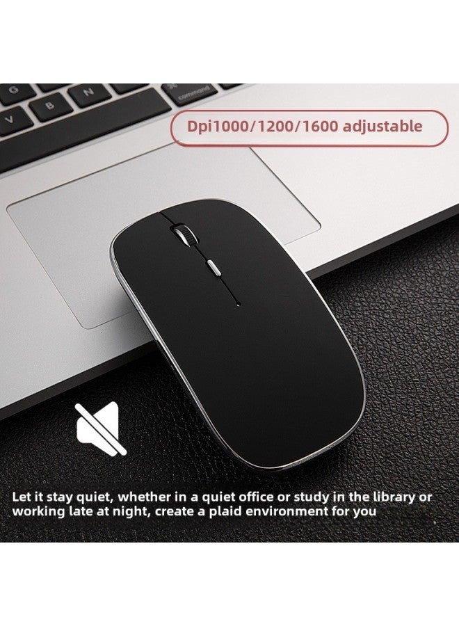 Bluetooth Wireless Mouse For Apple MacBook Air Laptop Pro Tablet Ipad Mouse Mute-Color:2.4g Wireless Mouse (dual Receiver)-white - Image 3