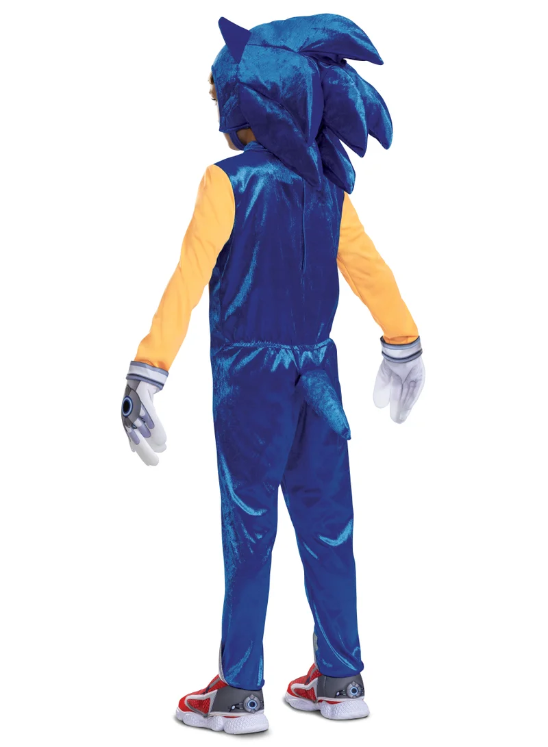 Party Centre Deluxe Sonic Costume for Kids, Official Sonic Prime Costume and Headpiece