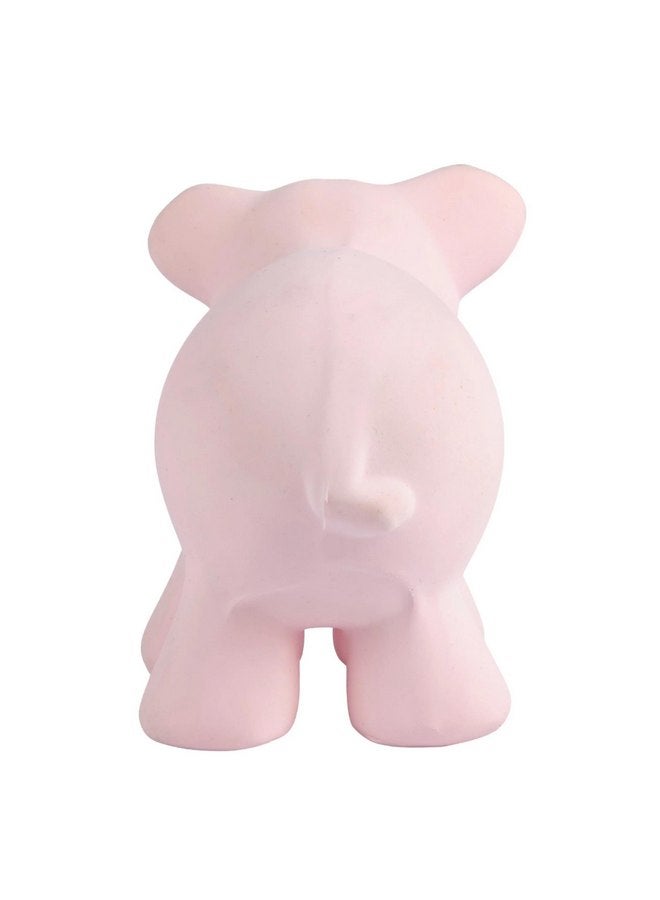 Tikiri My First Farm Animal Pig Natural Rubber Rattle (Pink) - Image 5