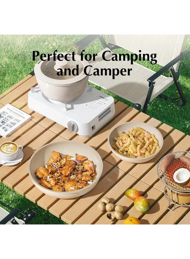 Redchef Nonstick Ceramic Rock Cookware Set Handle Removable (8Pcs) Non Toxic, PFAS& PTFE& PFOA Free Suitable for All Stoves(Gas, Electric & Induction)  (White) - Image 4