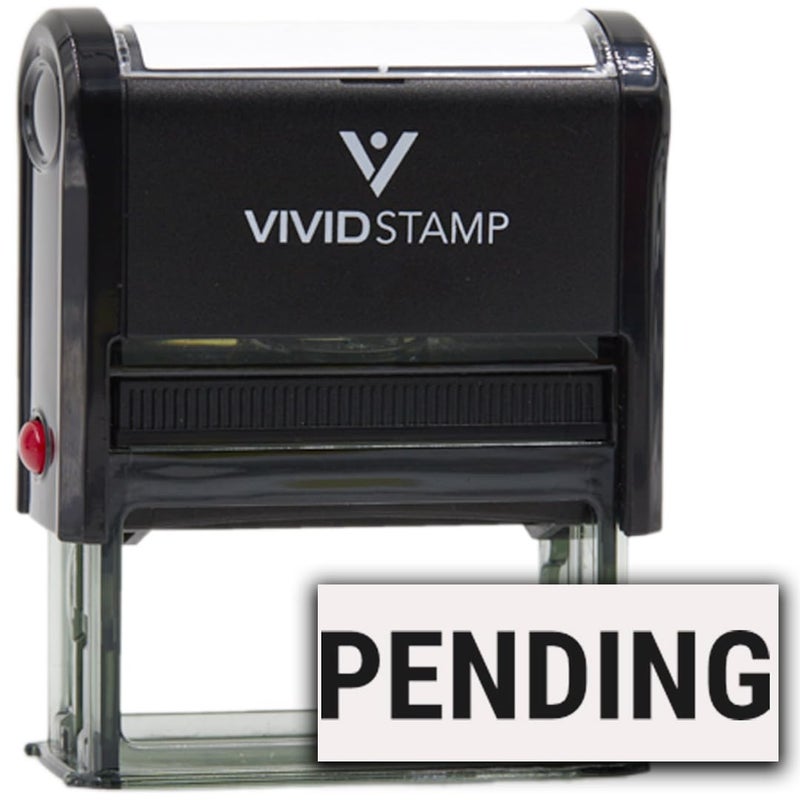 Pending Self Inking Rubber Stamp Blue Ink  Medium