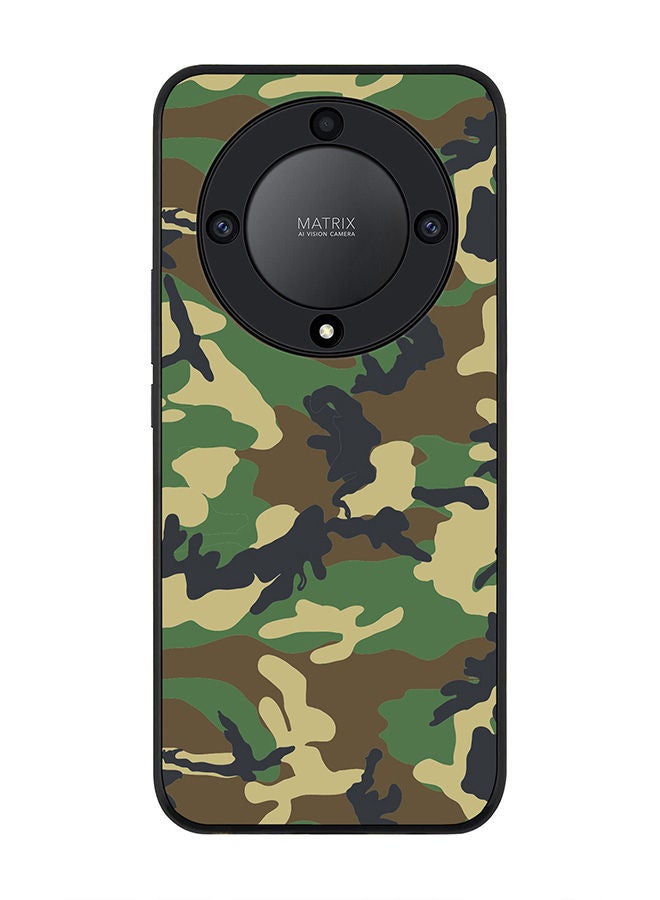 Stylizedd Rugged Black edge case for Honor X9a 5G Slim fit Soft Case Flexible Rubber Edges Anti Drop TPU Gel Thin Cover -  Jungle Camo - Image 1