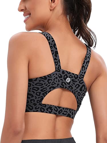 RUNNING GIRL High Impact Sports Bras for Women,Racerback Bra Workout Crop Tops for Women(WX2667 Leopard Print,XL) - Image 4