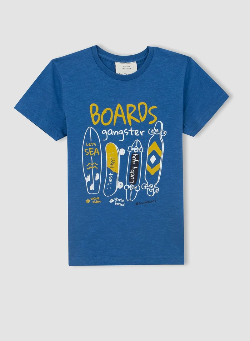DeFacto Kids Graphic Print T-Shirt And Shorts