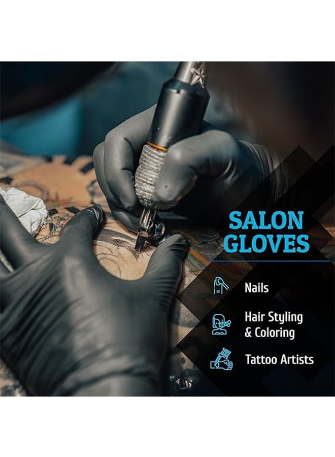 Dewei 30 Pieces Disposable Black Nitrile Gloves Extra Thick Powder and Latex Free Rubber Gloves Surgical Medical Exam Gloves Food Safe Cooking Gloves Vegetable Washing and Laundry Gloves M-size Black - Image 3